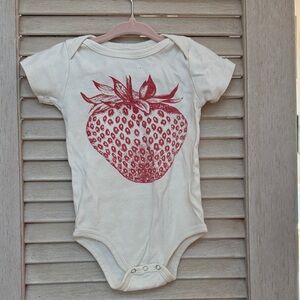 Supermaggie 6-12 month Strawberry Print Onsie w/ carters & old navy pants